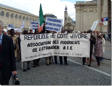 La marche pour la défense de la langue française- délégation Ivoirienne