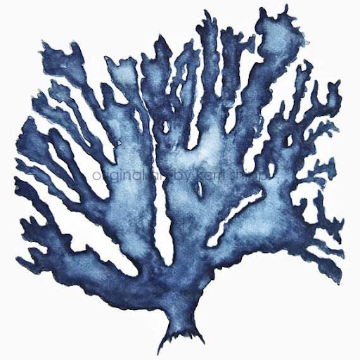 If you are leery of a bold painting, look for nature-inspired pieces. 'Sea Coral in Denim', watercolor print from Driftwoodinteriors.
(etsy.com) If you are leery of a bold painting, look for nature-inspired pieces. 'Sea Coral in Denim', watercolor print from Driftwoodinteriors.
(etsy.com)