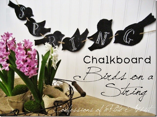 CONFESSIONS OF A PLATE ADDICT Chalkboard Birds on a String