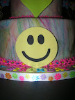 Gum paste smiley face