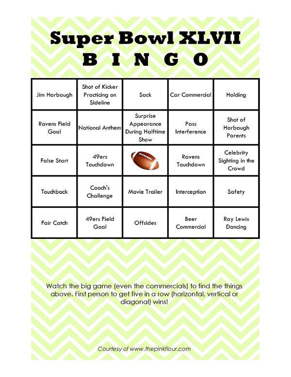 Super Bowl Bingo 2013 - fun way to watch the game!_Page_05 Super Bowl Bingo 2013 - fun way to watch the game!_Page_05