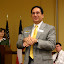 Larry Gonzales addressing members with an update on his campaign for HD 52.