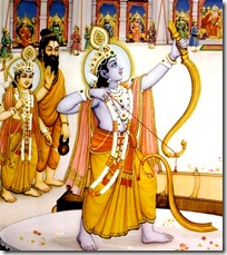 Rama with Vishvamitra and Lakshmana