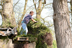 Willis bros add the final touches the owl hole (Fence 2)