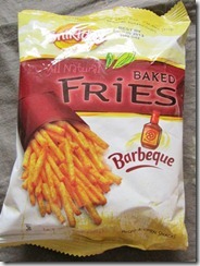 all natural barbecue baked fries, 240baon