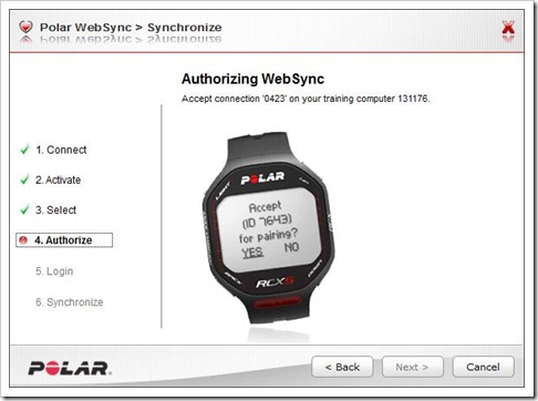 Polar RCX5 and Websync