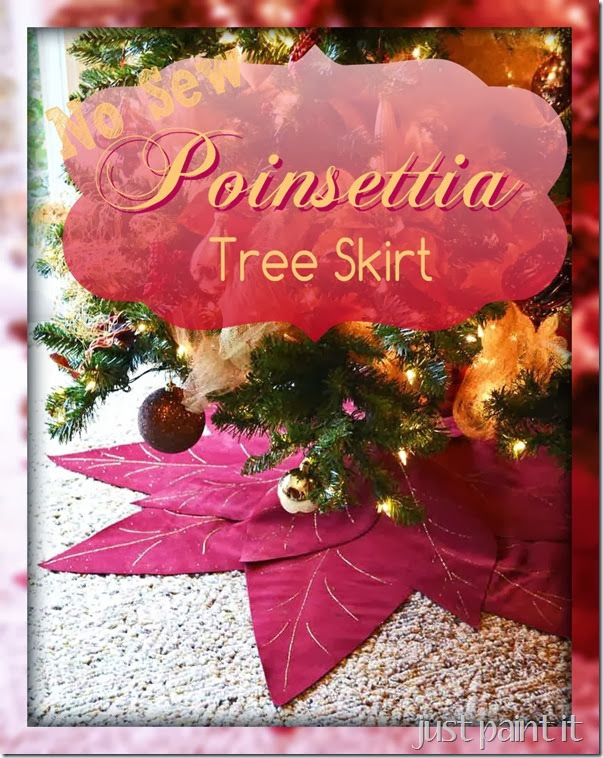 NoSew Poinsettia-Tree-Skirt