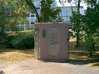 Outdoor rest room by the street