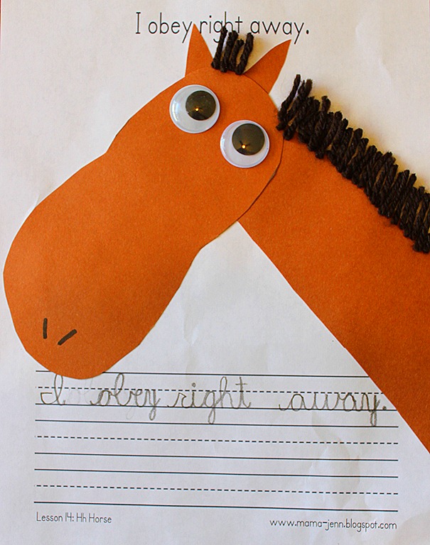 My Father's World Kindergarten Words to Remember: Hh for Horse My Father's World Kindergarten Words to Remember: Hh for Horse