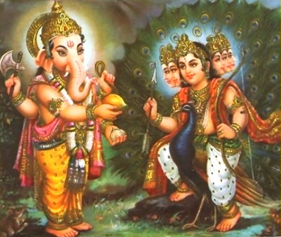 Ganesha and Kartikeya Ganesha and Kartikeya