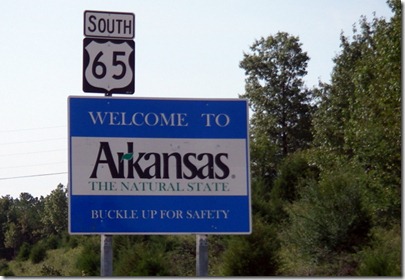 After 2 days driving we made it to Arkansas.
