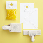 From our own Martha Stewart Crafts line, I used this daisy edge and punch to create invitations, envelopes, place cards, menu cards, thank-you notes, and more. The edger punch makes great borders for cake stands, seen in other images. All included in sale.