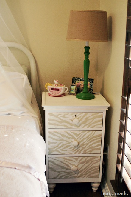 zebra nightstand