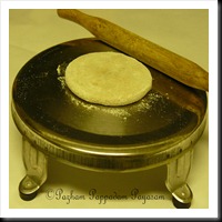 Dust in dry flour