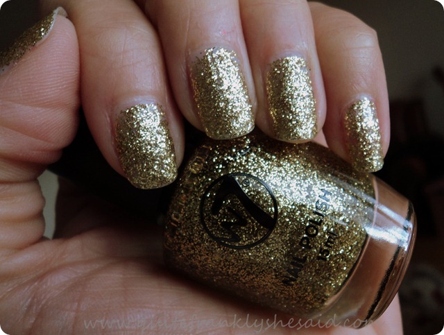 W7 Gold Dazzle nail polish