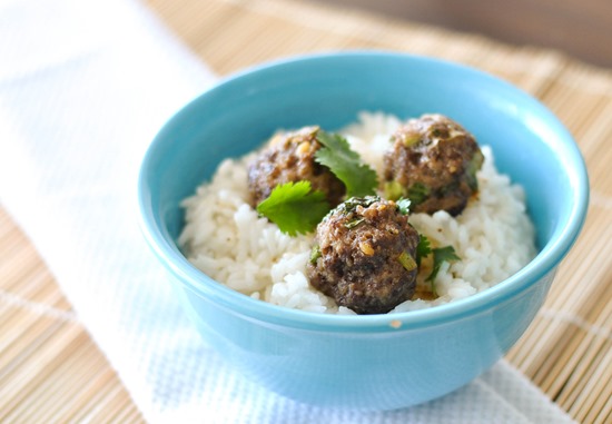 These Asian Meatballs are SO delicious! And they are an awesome freezer meal, so double the recipe and have one for dinner tonight, and another on a night you're too busy to cook! www.maybematilda.com