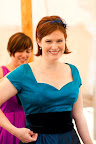 Erin in her one-of-a-kind dress.