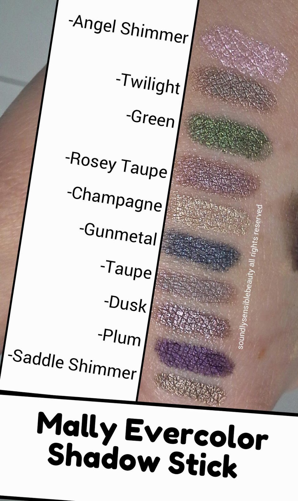 Mally Shadow Sticks; Review & Swatches of Shades