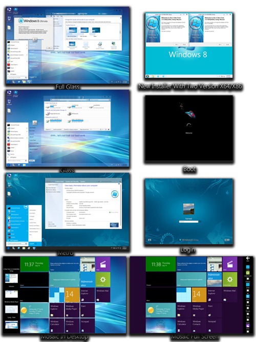 Windows 7 to Windows 8 Transformation Pack - 8 Skin Pack 3.0