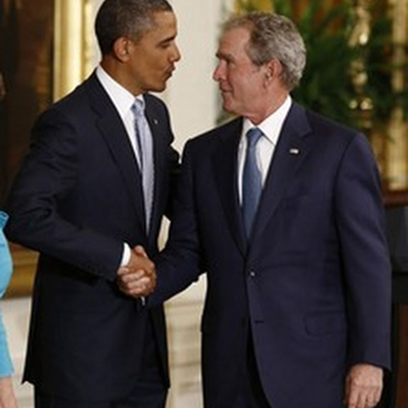 Bush e Obama Juntos, na Casa Branca.