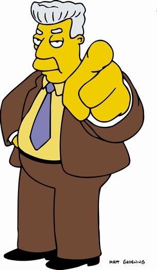 Springfield News anchor Kent Brockman. Graphic: Matt Groening