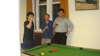 Danny, Tom and Jason playing pool