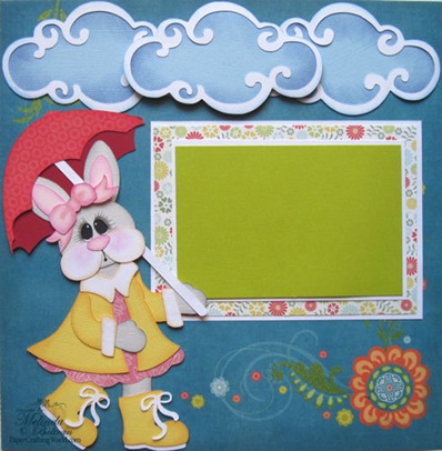 bunny svg easter rain spring scrapbook layout500