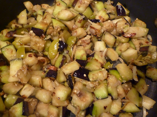 Eggplant sauteed.