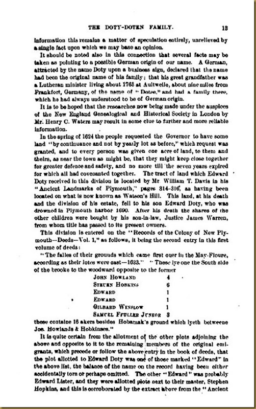 Doty-Doten Family In America - The Family of Edward Doty (8) Doty-Doten Family In America - The Family of Edward Doty (8)