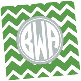 Chevron Coaster_Grey and Green Grass_Reverse