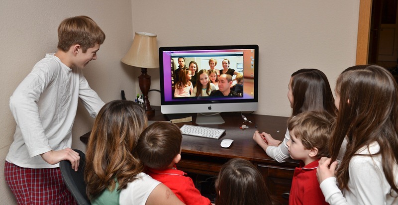 talking to family