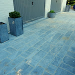 Outside Garage - Broken stones (sawing waste) of opus incertum-tiled