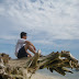 Hubby looking through the relaxing atmosphere at Babu Santa, Talikud Island.