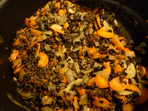 And then, add the lentils.