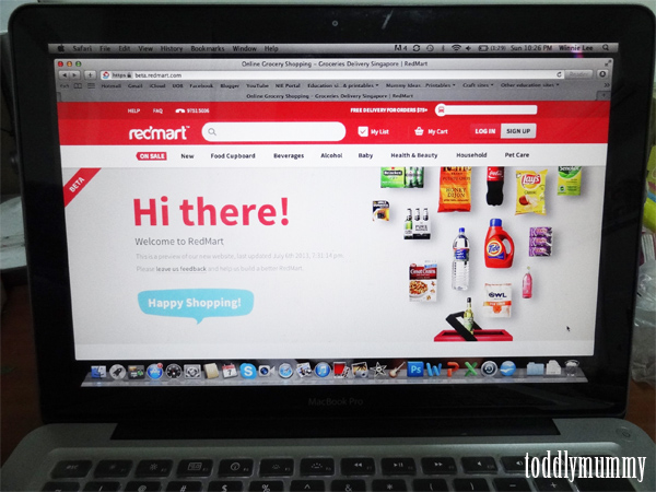 Redmart  site on mac