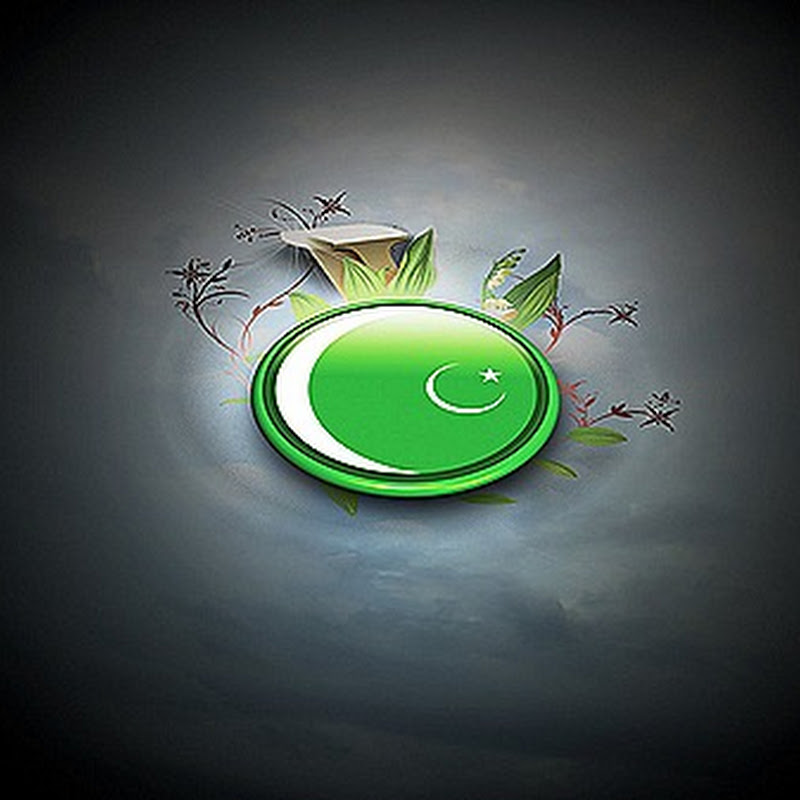 Imaginary view of circular Pakistani Flag