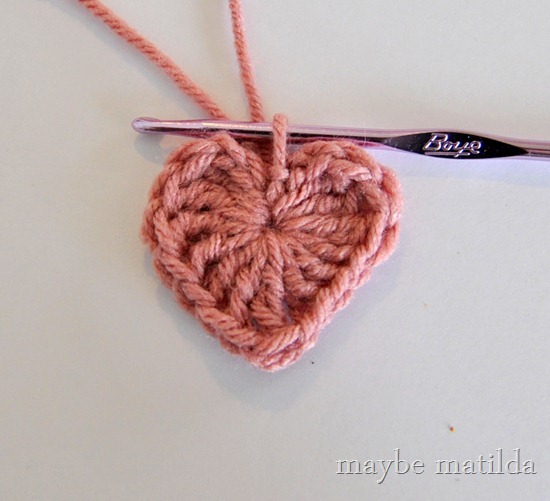 How to make cute little crochet Valentine Hearts