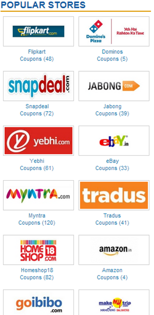 Popular Stores on IndianCoupons.com