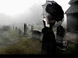 Beauty With Black Umbrella