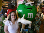Christina with her heroine, the green M&M.