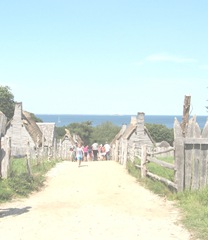 Plimoth Plant walking into the village