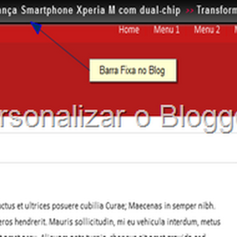 Widget Barra fixa no topo com postagens recentes