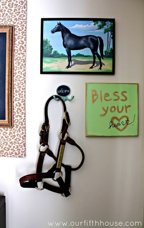gallery wall with hoarse art_ourfifthhouse
