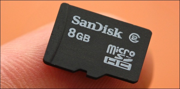 Temos um SanDisk Micro SD HC 8 GB!