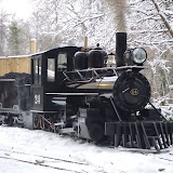 Colby-Simkins Sandy River at the Bickington Steam Railway during the heavy snow fall of 20th December. MORE PICTURES IN MR15