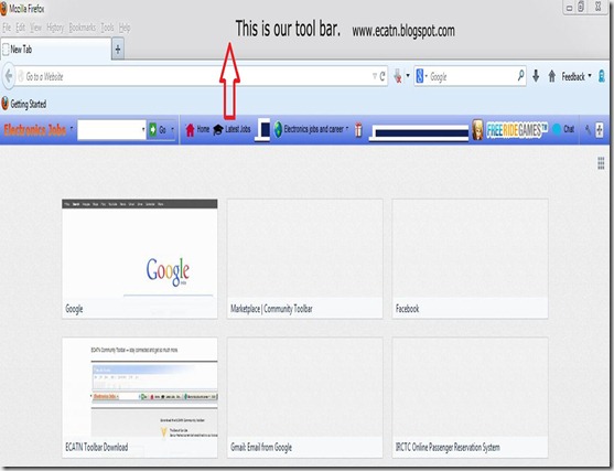 browser tool bar