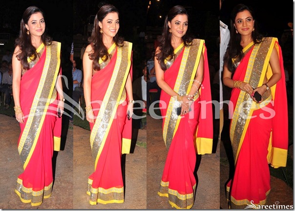 Nisha_Agarwal_Red_Saree