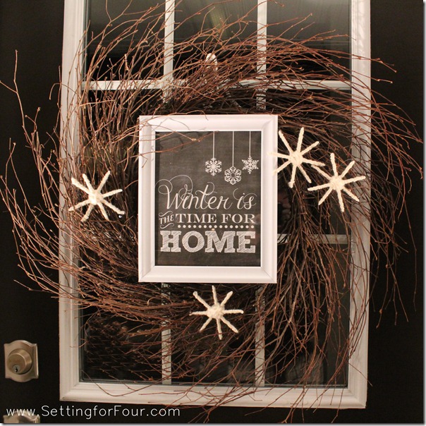 DIY Winter Wreath Tutorial from Setting for Four #diy #tutorial #Wreath