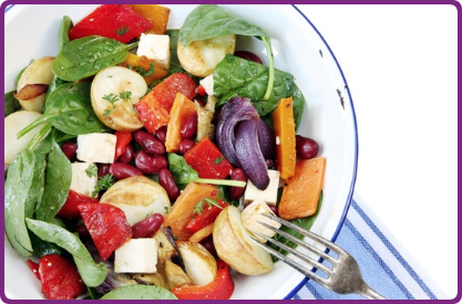 Roasted Butternut Squash Salad with Warm Cider Vinaigrette