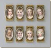 Bracelet d'Auguste-Am&eacute;lie de Bavi&egrave;re compos&eacute; de huit m&eacute;daillons repr&eacute;sentant Eug&egrave;ne et leurs enfants